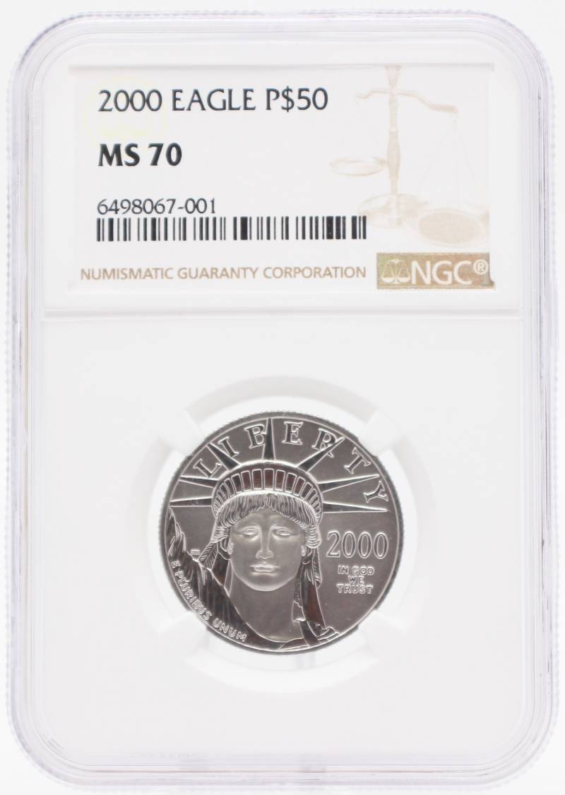 2000 NGC MS70 $50 Platinum American Eagle | Endeavor Metals